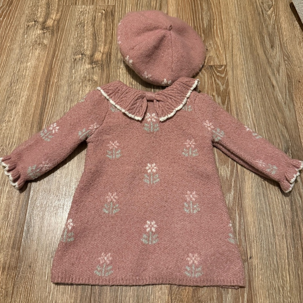 Cynthia Rowley Baby Girls Dress and Hat Set